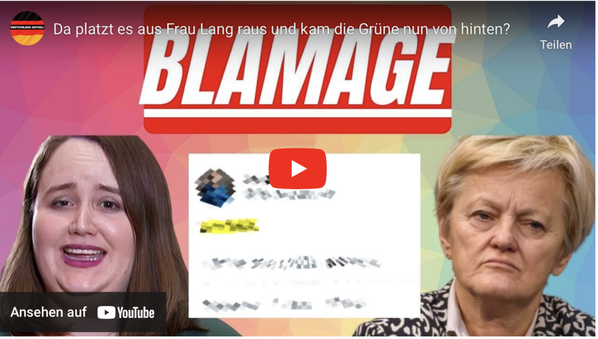 Da platzt es aus Frau Lang raus und kam die Grüne nun von hinten?