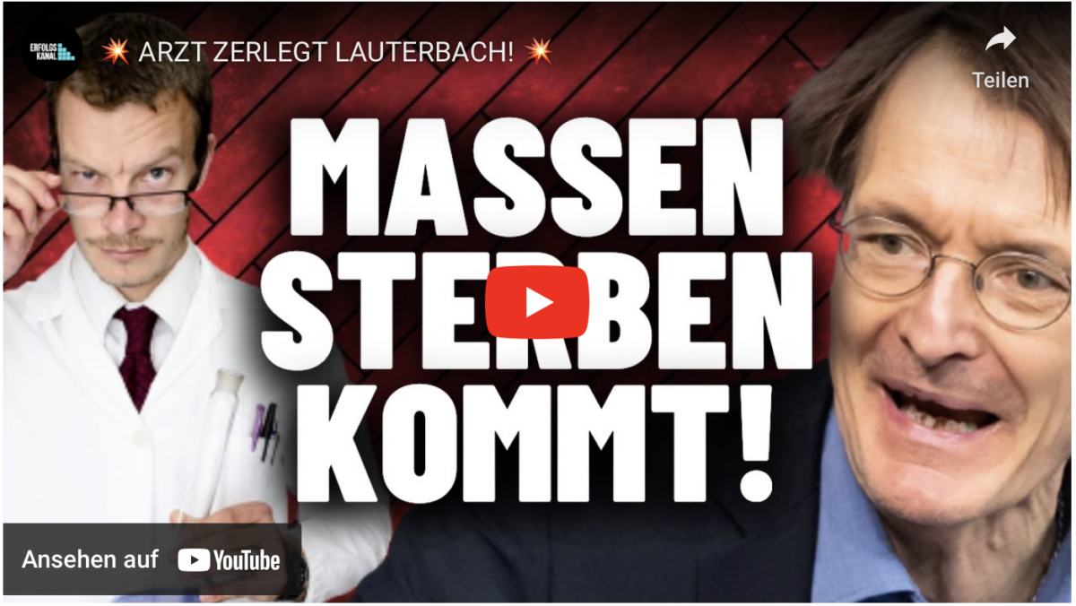 ARZT ZERLEGT LAUTERBACH! MASSENSTERBEN KOMMT!