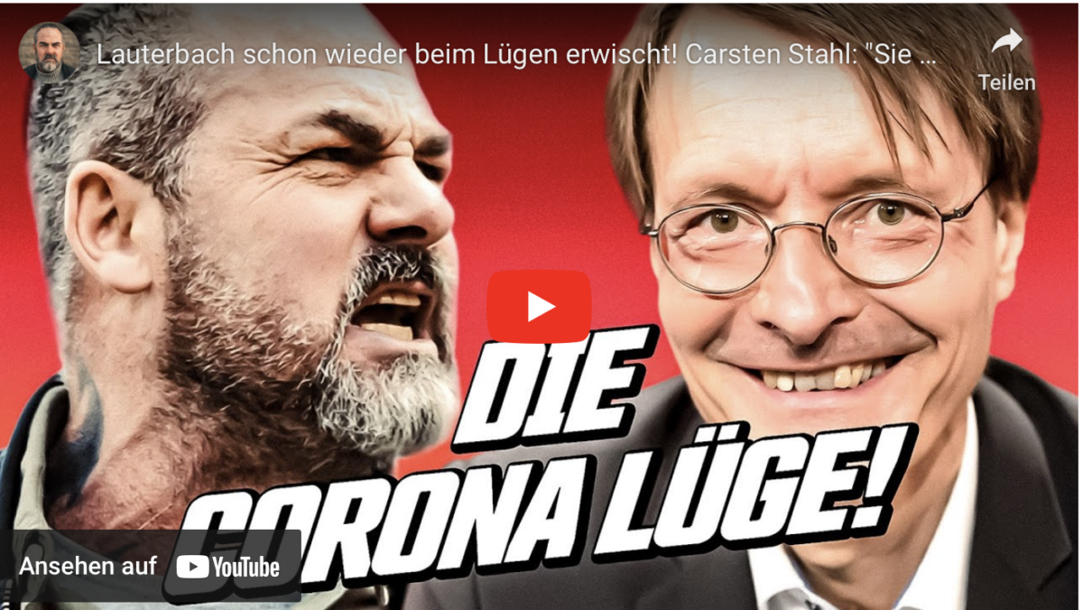 Lauterbach schon wieder beim Lügen erwischt! Carsten Stahl: „Sie Heuchler!“  Carsten Stahl 127.000 Abonnenten  Abonnieren