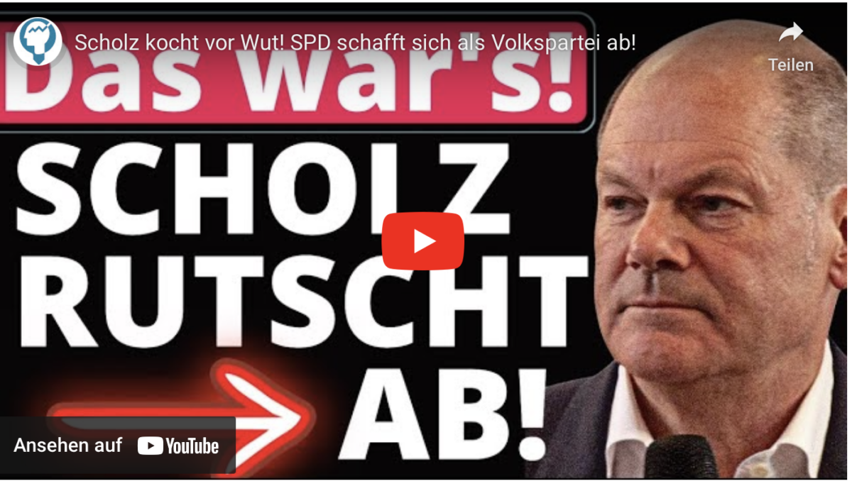 Scholz kocht vor Wut! SPD schafft sich als Volkspartei ab!