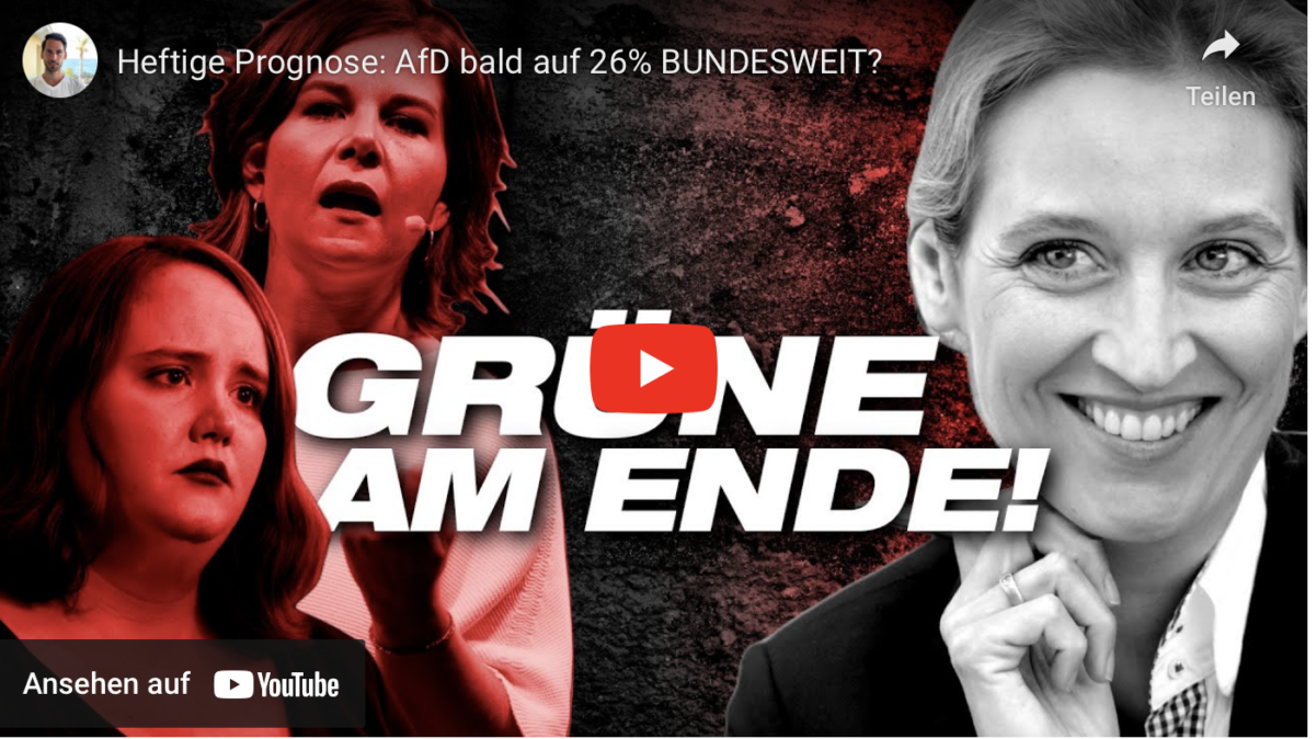 Heftige Prognose: AfD bald auf 26% BUNDESWEIT?