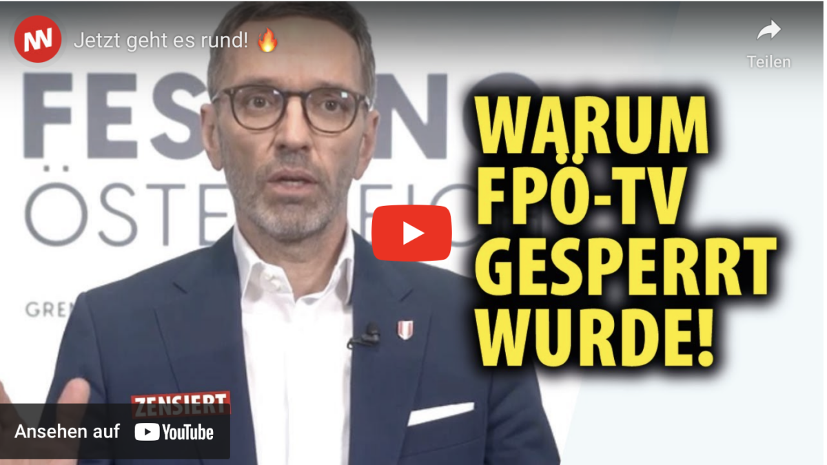 Jetzt geht es rund! Youtube sperrt FPÖ-TV!