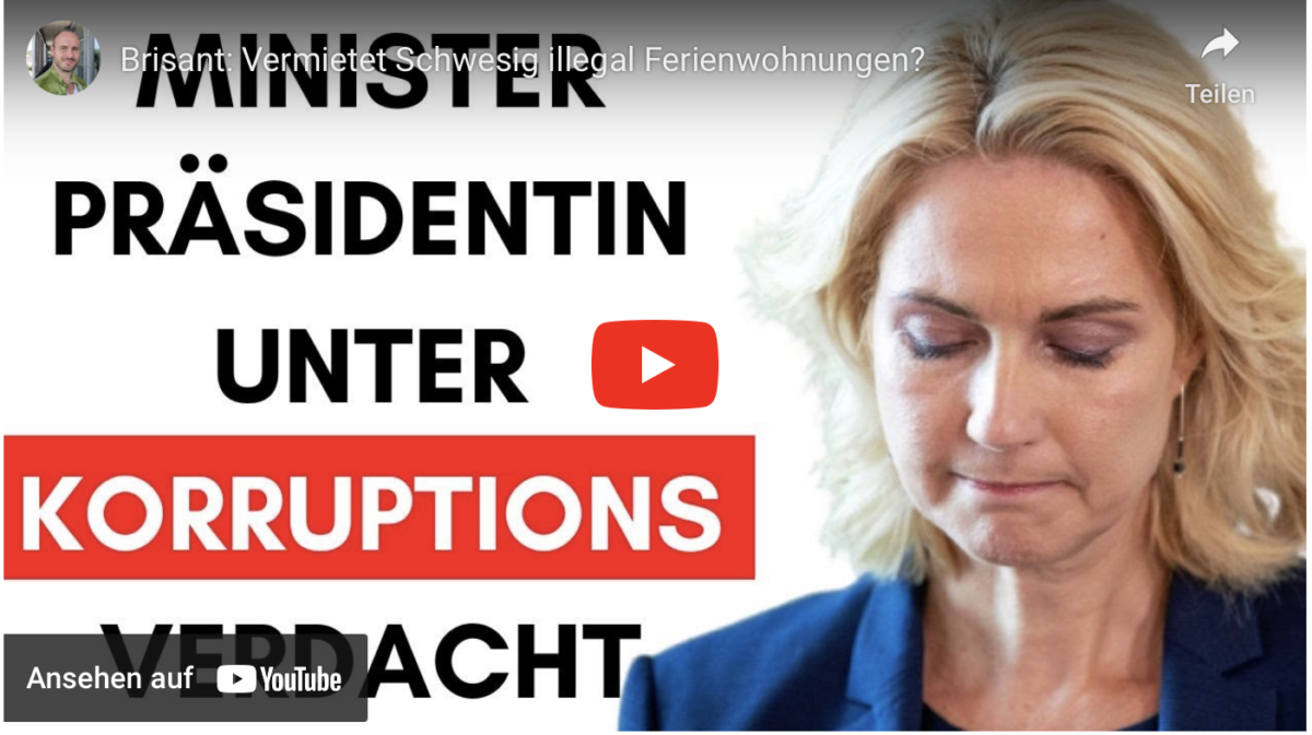Brisant: Vermietet Schwesig illegal Ferienwohnungen?