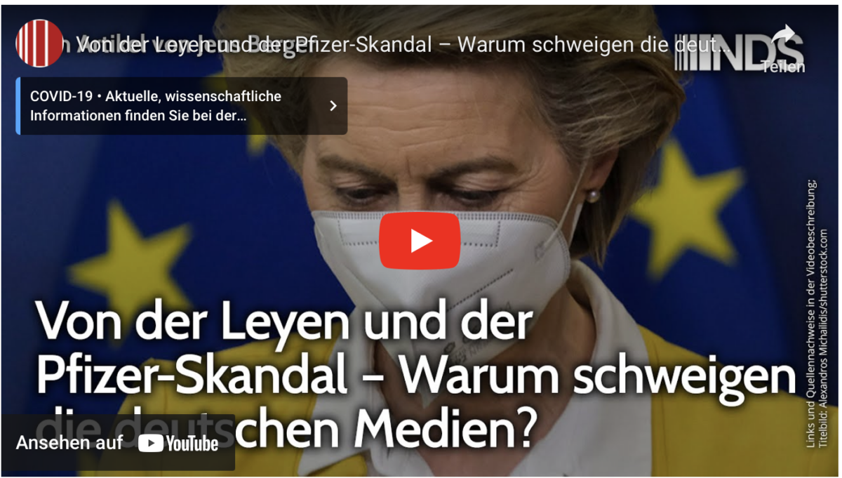 Von der Leyen und der Pfizer-Skandal – Warum schweigen die deutschen Medien?