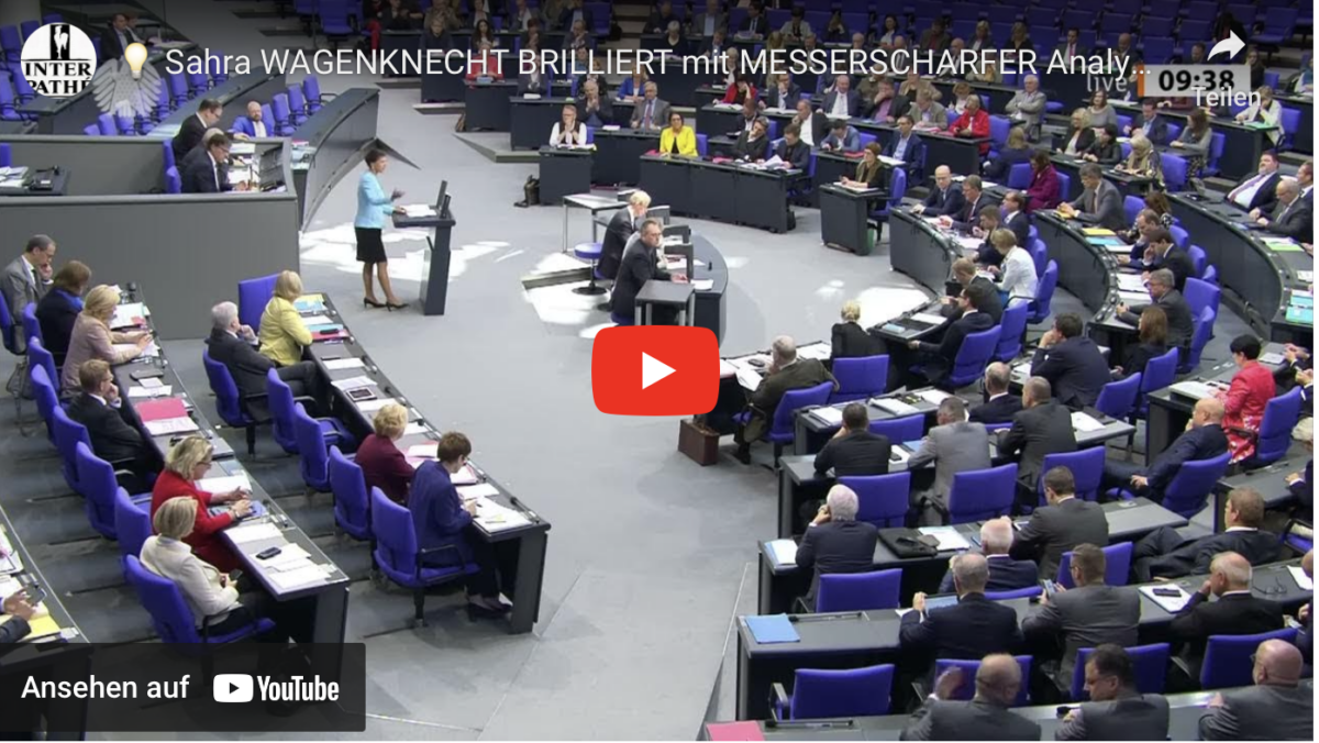 Sahra WAGENKNECHT BRILLIERT mit MESSERSCHARFER Analyse!