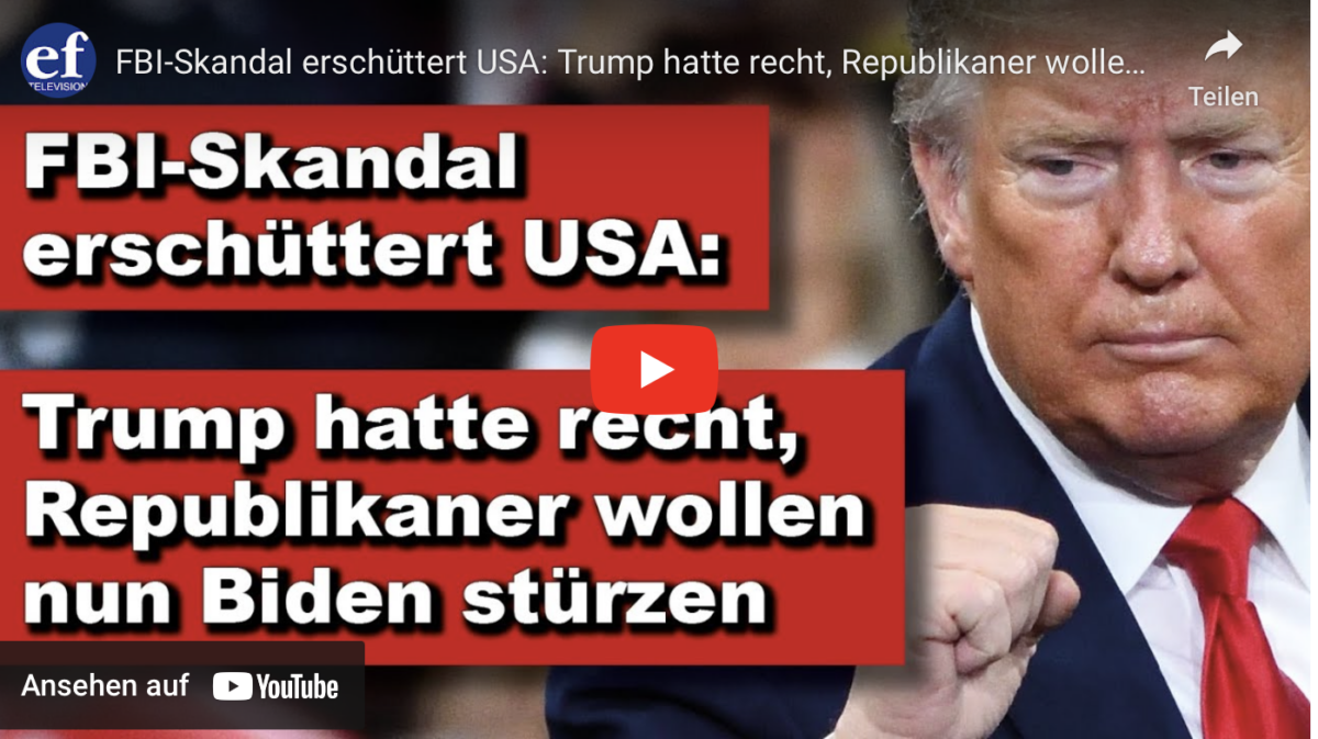 FBI-Skandal erschüttert USA: Trump hatte recht, Republikaner wollen Biden stürzen