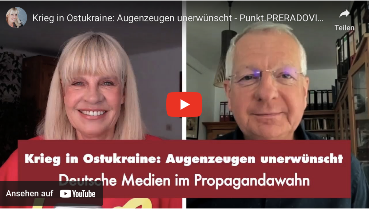 Krieg in Ostukraine: Augenzeugen unerwünscht – Punkt.PRERADOVIC mit Patrik Baab