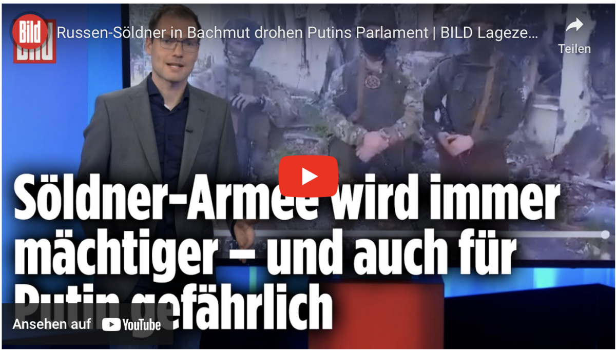 Russen-Söldner in Bachmut drohen Putins Parlament
