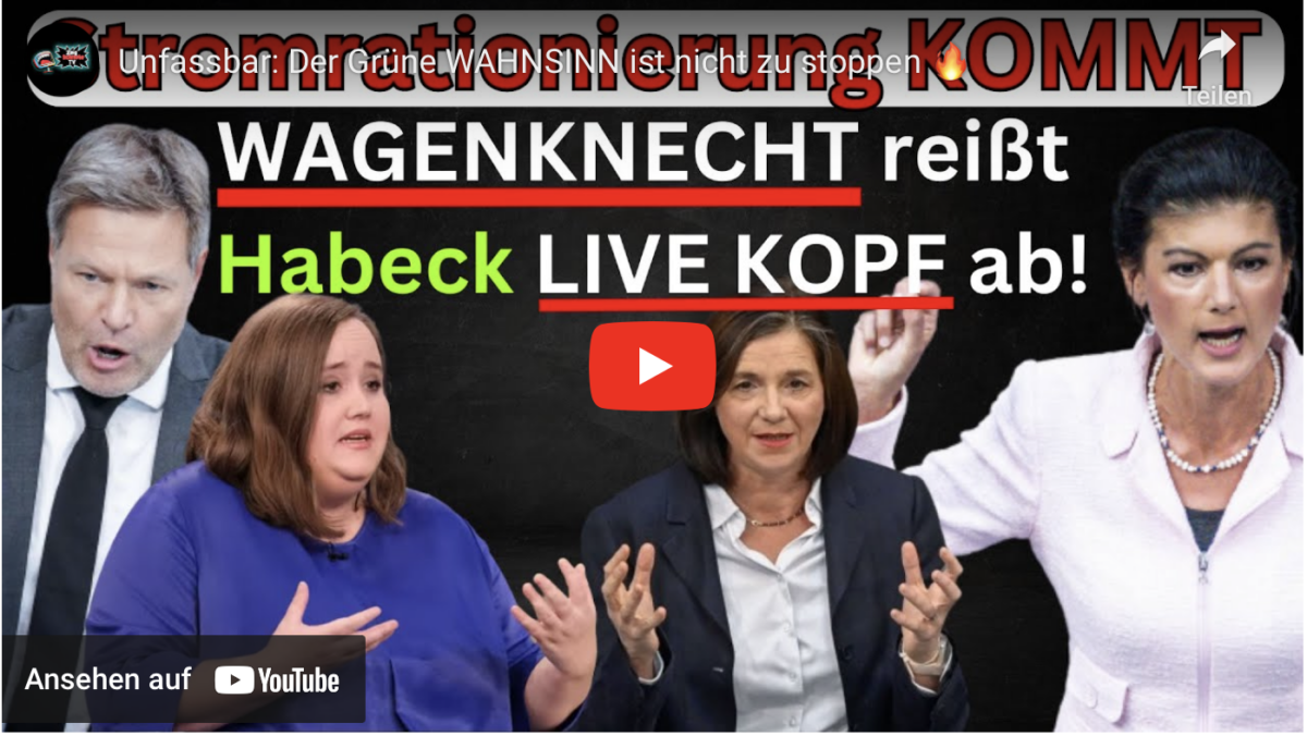 Unfassbar: Der Grüne WAHNSINN ist nicht zu stoppen