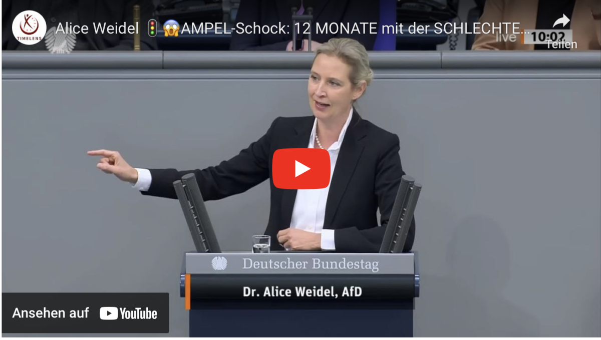 Alice Weidel AMPEL-Schock: 12 MONATE mit der SCHLECHTESTEN REGIERUNG EVER!