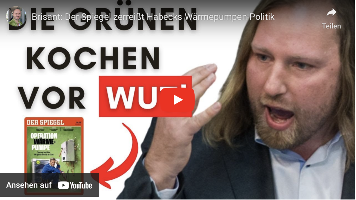 Brisant: Der Spiegel zerreißt Habecks Wärmepumpen-Politik