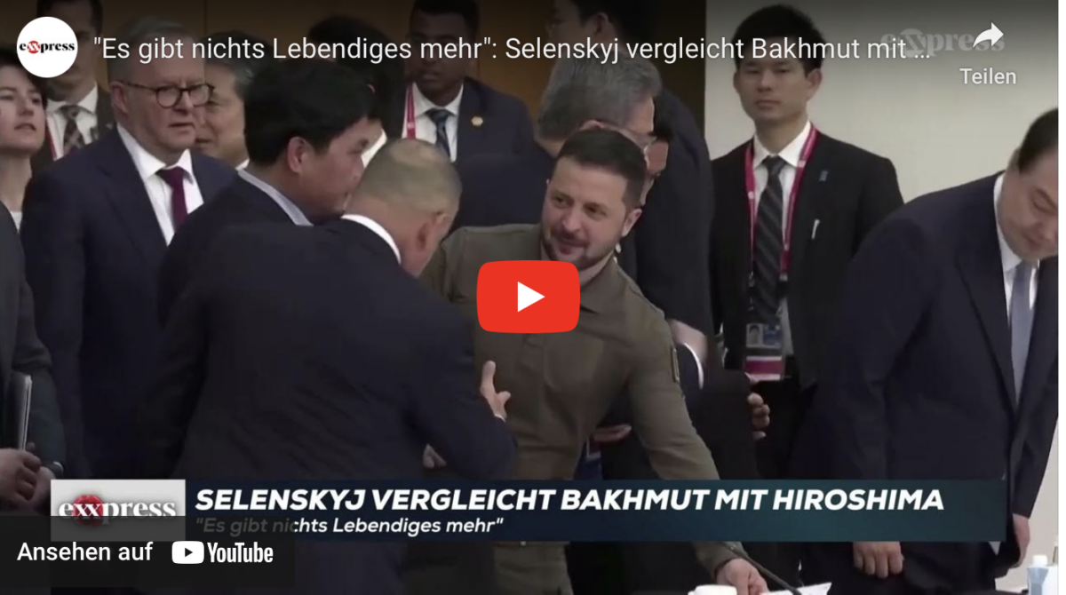 „Es gibt nichts Lebendiges mehr“: Selenskyj vergleicht Bakhmut mit Hiroshima