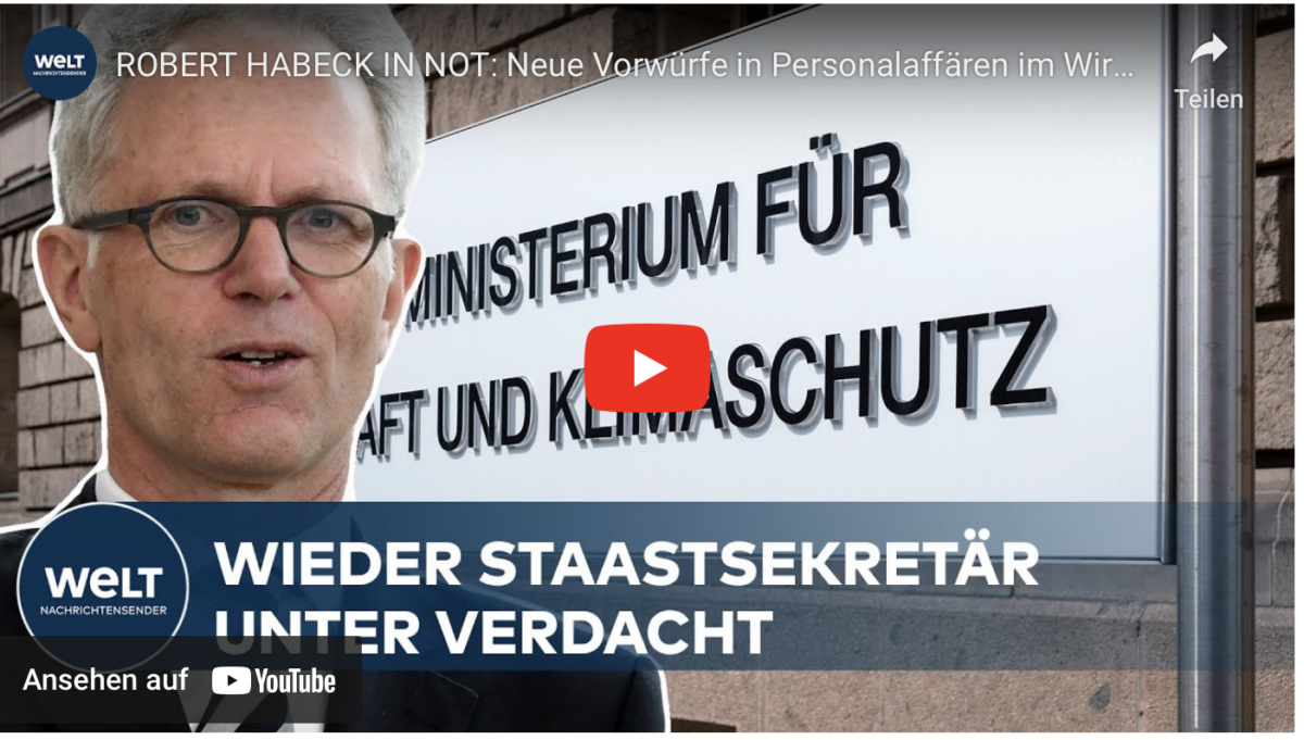 ROBERT HABECK IN NOT: Neue Vorwürfe in Personalaffären im Wirtschaftsministerium