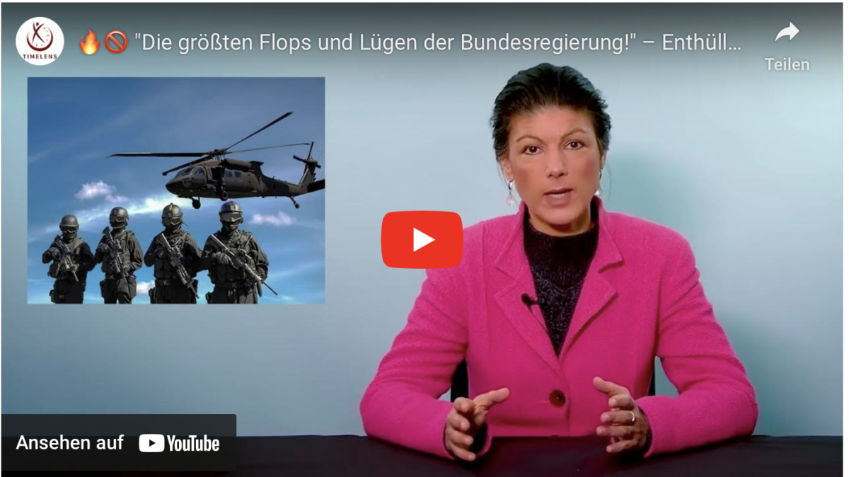 „Die größten Flops und Lügen der Bundesregierung!“ – Enthüllungen von Sahra WAGENKNECHT
