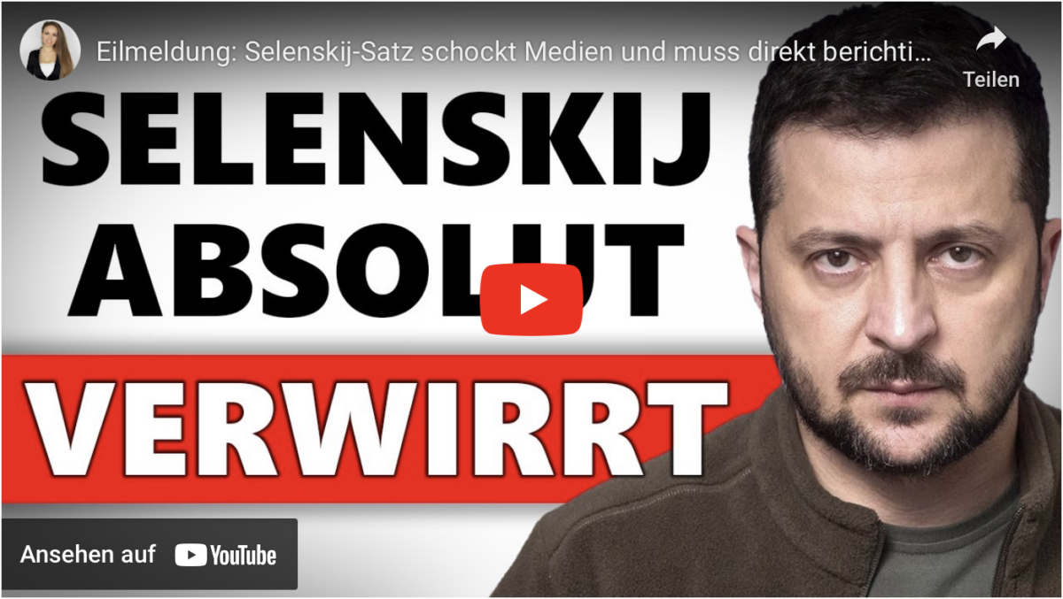 Eilmeldung: Selenskij-Satz schockt Medien und muss direkt berichtigt werden!
