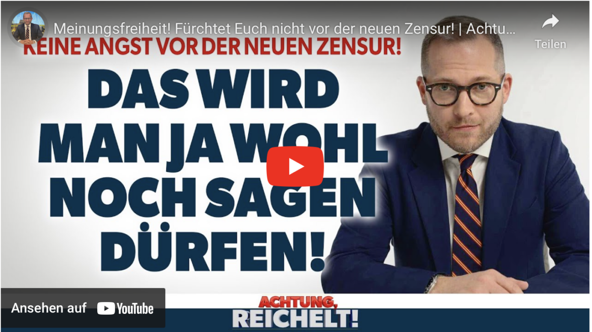 Meinungsfreiheit! Fürchtet Euch nicht vor der neuen Zensur!