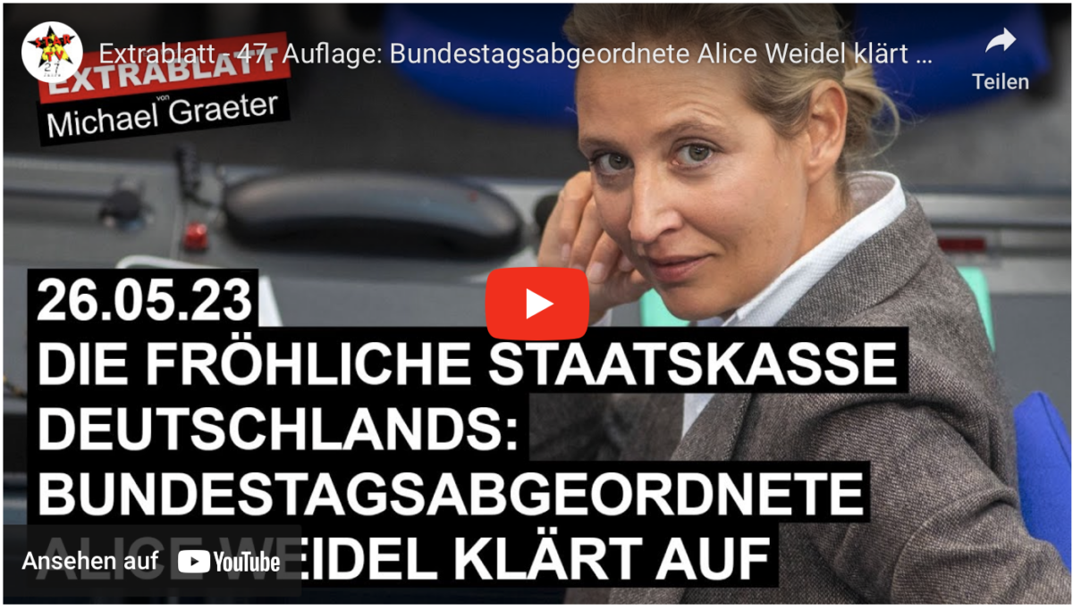 Extrablatt – 47. Auflage: Bundestagsabgeordnete Alice Weidel klärt auf