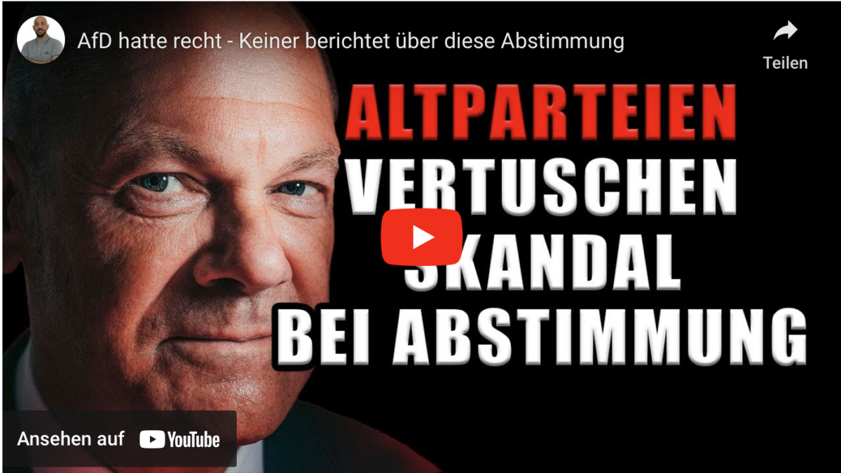 AfD hatte recht – Keiner berichtet über diese Abstimmung