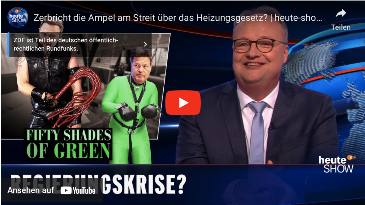 Zerbricht die Ampel am Streit über das Heizungsgesetz? | heute-show vom 26.05.2023