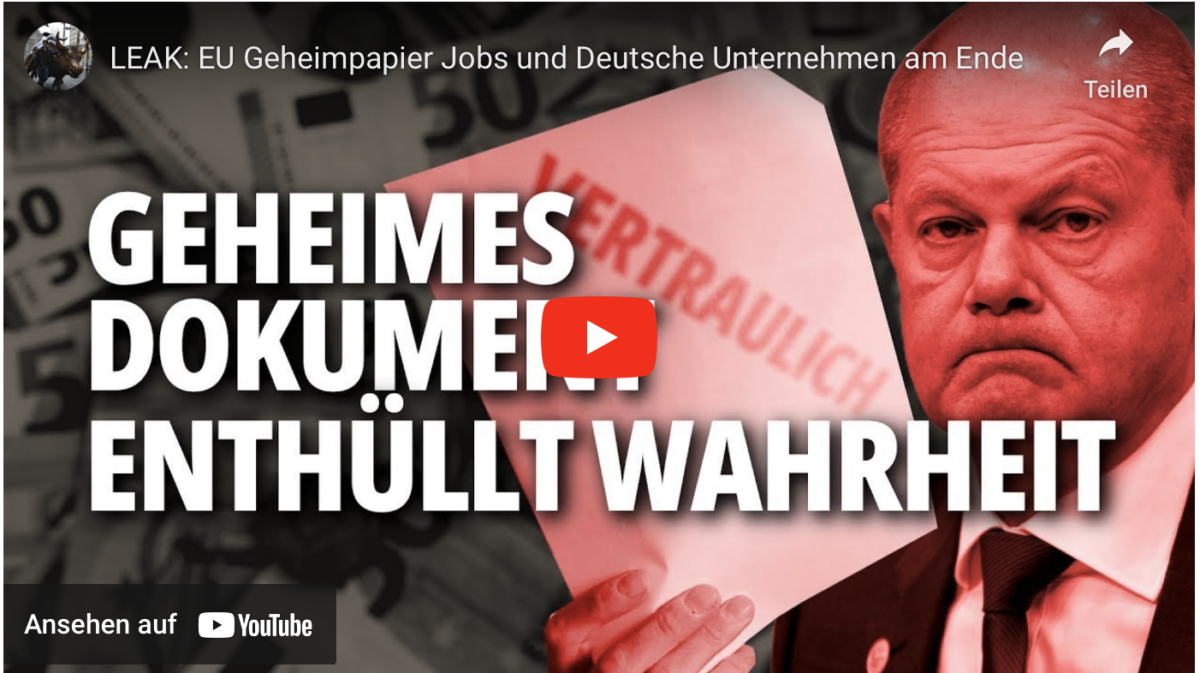 LEAK: EU Geheimpapier Jobs und Deutsche Unternehmen am Ende!