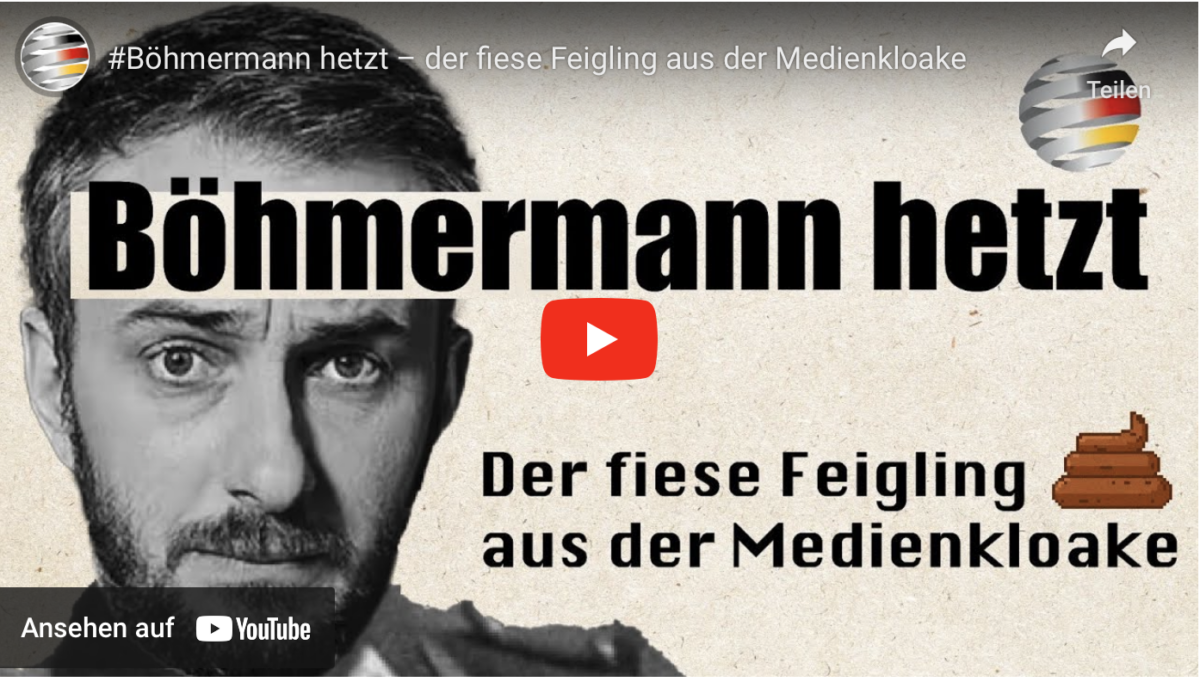 #Böhmermann hetzt – der fiese Feigling aus der Medienkloake!