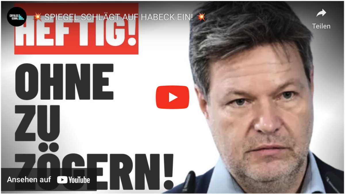 SPIEGEL SCHLÄGT AUF HABECK EIN!