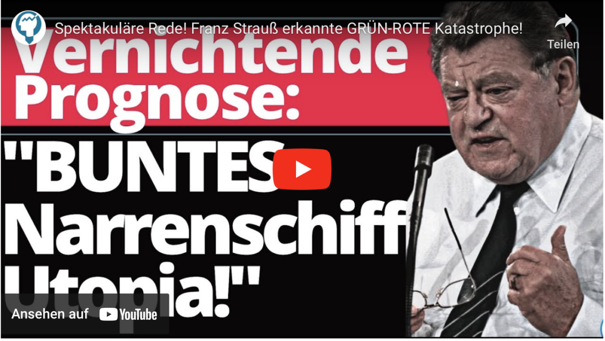 Spektakuläre Rede! Franz Strauß erkannte GRÜN-ROTE Katastrophe!