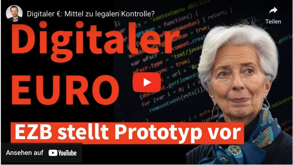 Digitaler €: Mittel zu legalen Kontrolle?