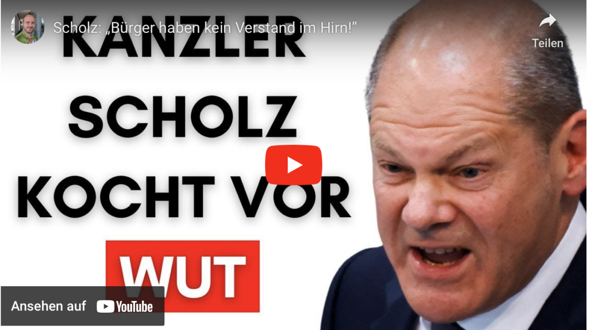 Scholz: „Bürger haben kein Verstand im Hirn!”
