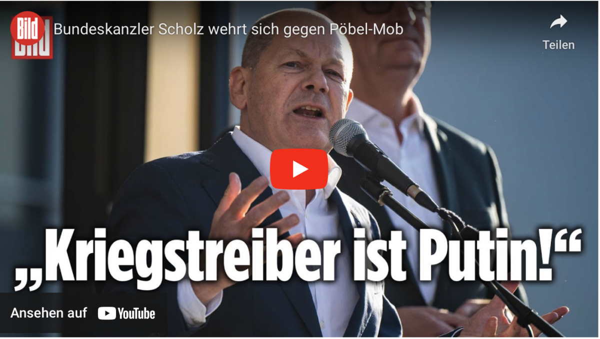Bundeskanzler Scholz wehrt sich gegen Pöbel-Mob