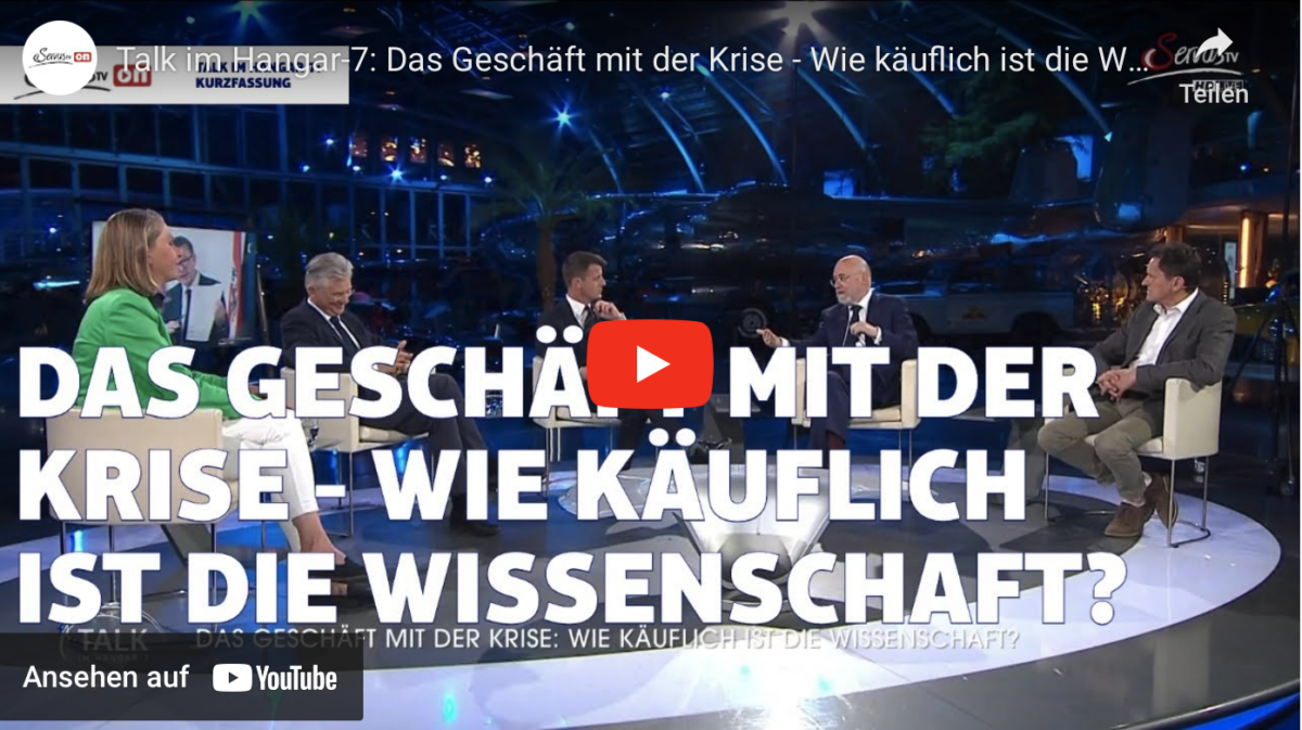 Talk im Hangar-7: Das Geschäft mit der Krise – Wie käuflich ist die Wissenschaft?