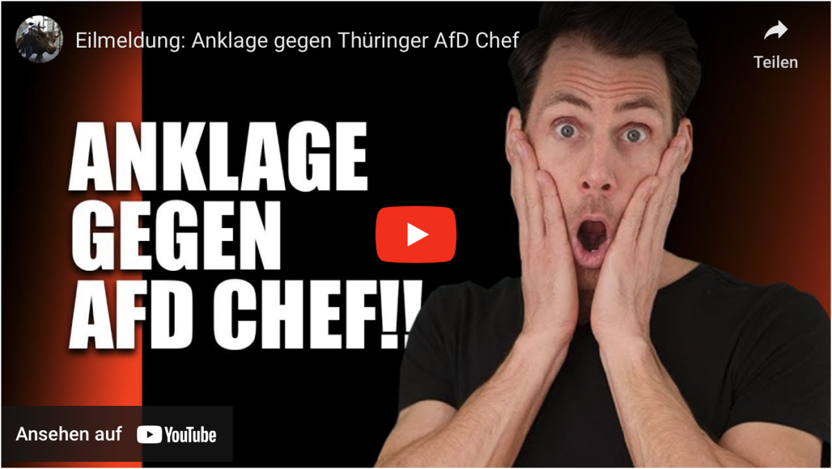 Eilmeldung: Anklage gegen Thüringer AfD Chef