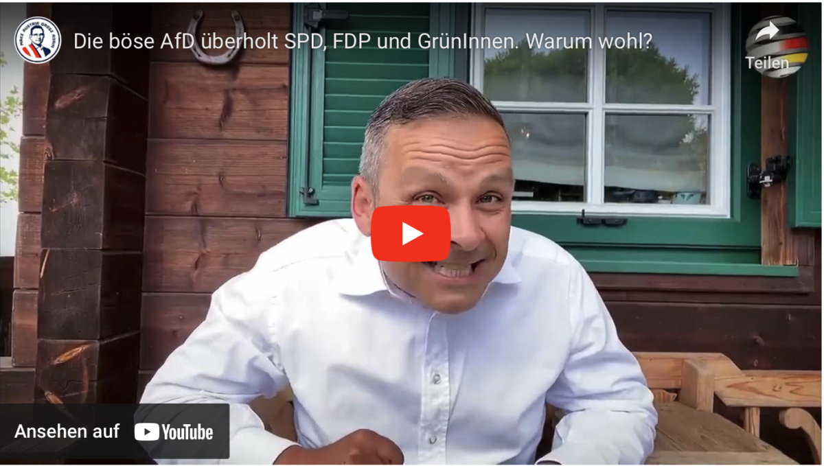 Die böse AfD überholt SPD, FDP und GrünInnen. Warum wohl?