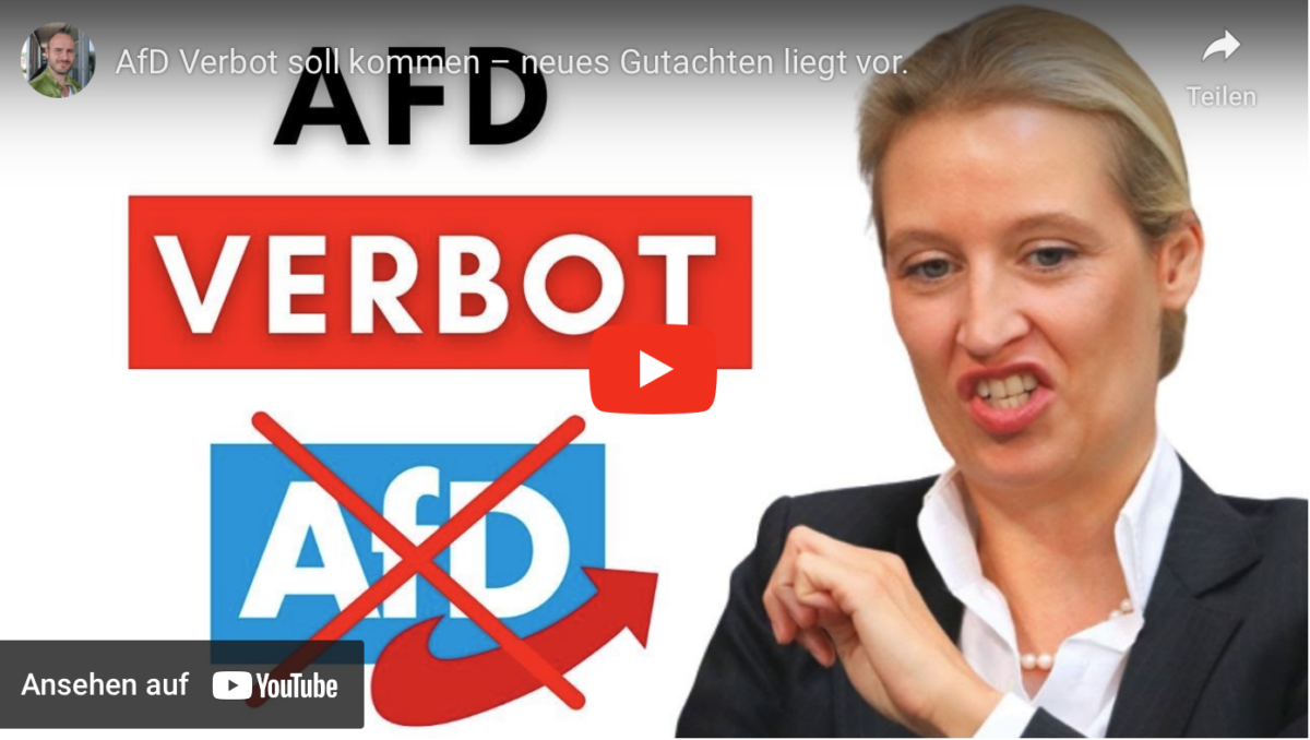 AfD Verbot soll kommen – neues Gutachten liegt vor.
