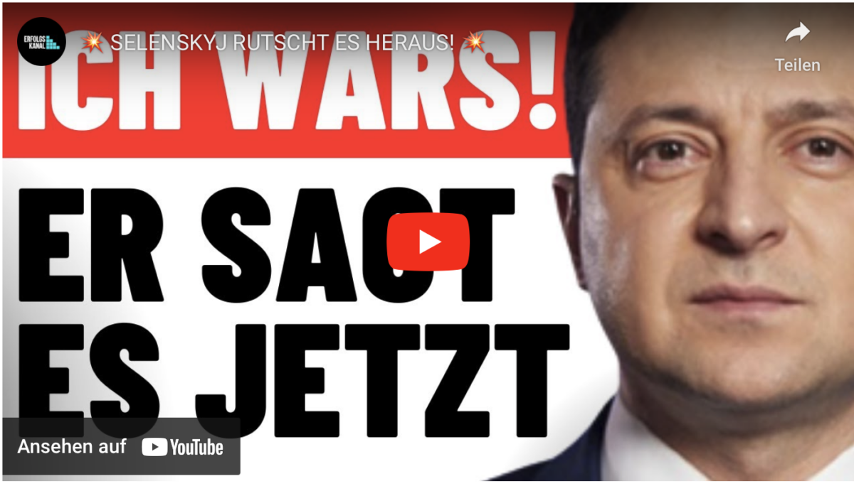 SELENSKYJ RUTSCHT ES HERAUS!