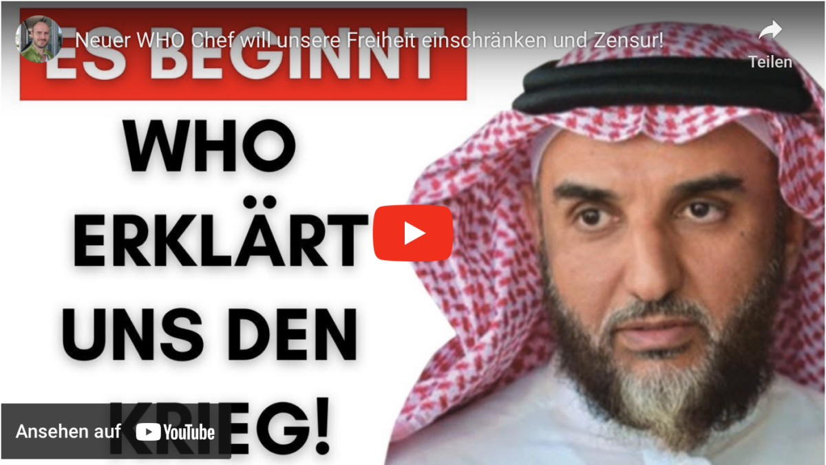 Neuer WHO Chef will unsere Freiheit einschränken und Zensur!
