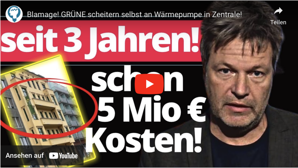 Blamage! GRÜNE scheitern selbst an Wärmepumpe in Zentrale!