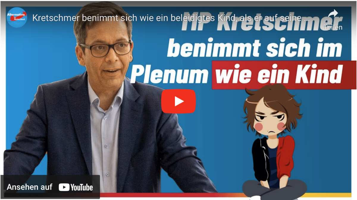 Kretschmer benimmt sich wie ein beleidigtes Kind, als er auf seine Wahlkampfrede angesprochen wird!