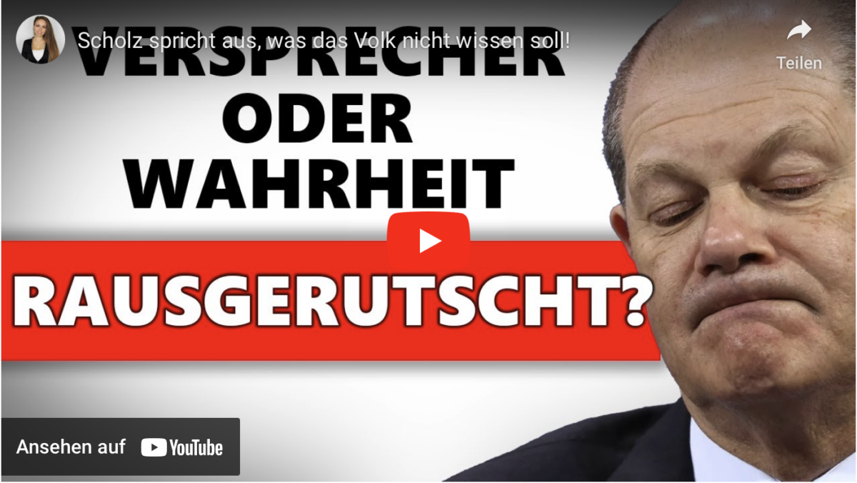 Scholz spricht aus, was das Volk nicht wissen soll!