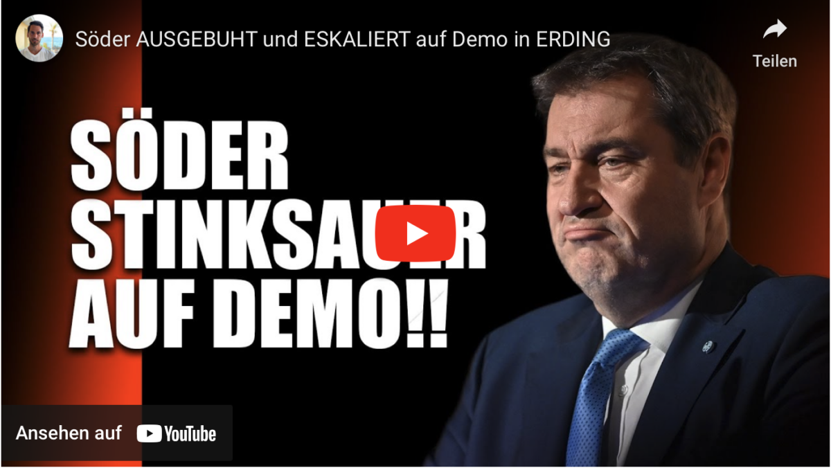 Söder AUSGEBUHT und ESKALIERT auf Demo in ERDING!
