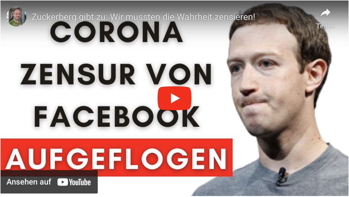 Zuckerberg gibt zu: Wir mussten die Wahrheit zensieren!