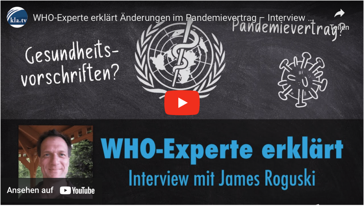 WHO-Experte erklärt Änderungen im Pandemievertrag!