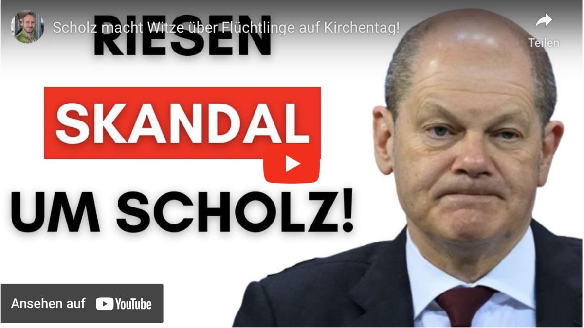 Scholz macht Witze über Flüchtlinge auf Kirchentag!