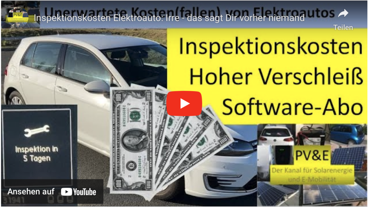 Inspektionskosten Elektroauto: Irre – das sagt Dir vorher niemand
