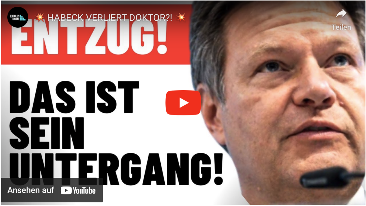 HABECK VERLIERT DOKTOR?!