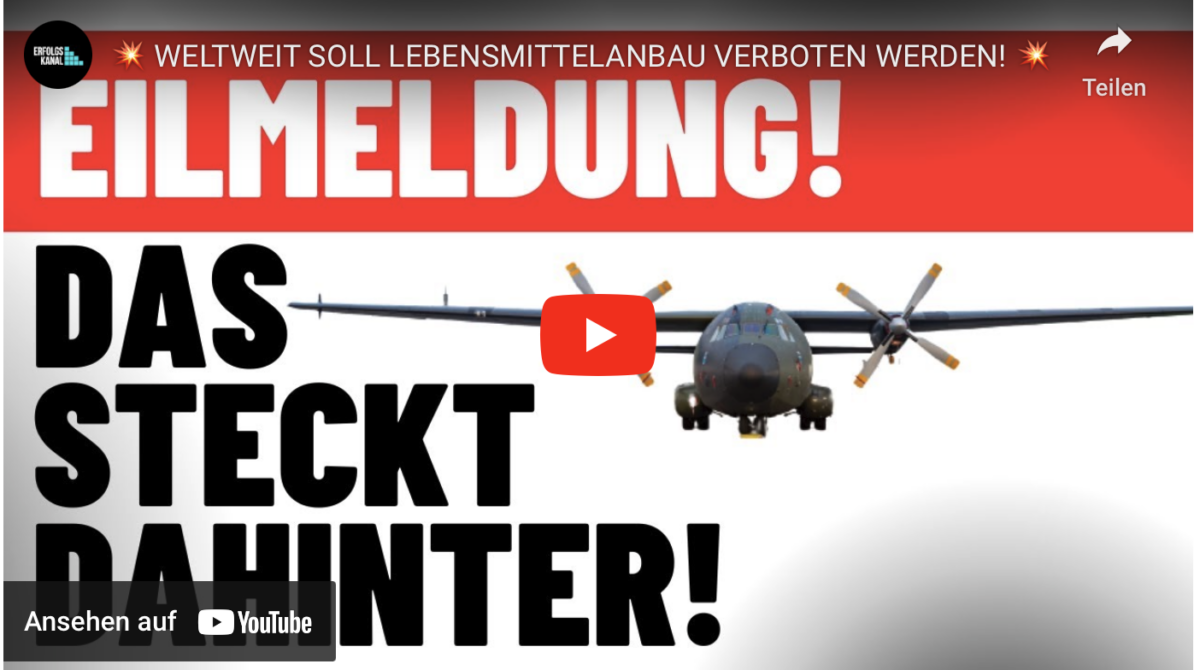 WELTWEIT SOLL LEBENSMITTELANBAU VERBOTEN WERDEN!