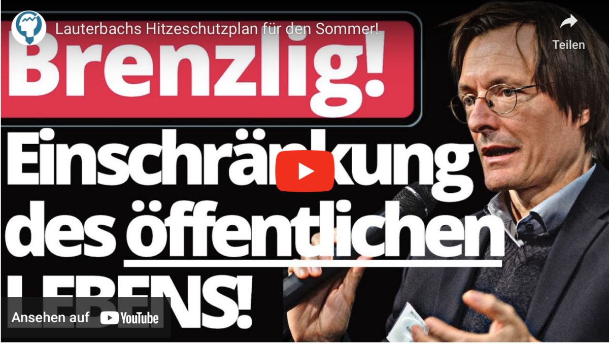 Lauterbachs überflüssiger Hitzeschutzplan für den Sommer!