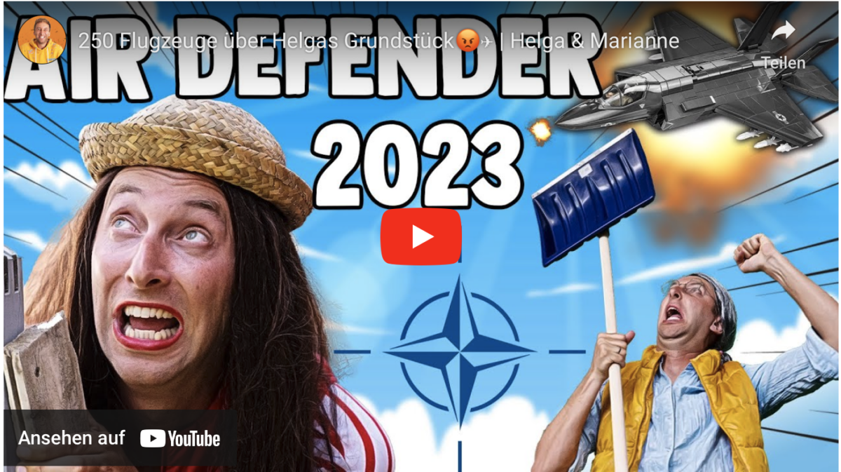 AIR DEFENDER: 250 Flugzeuge über Helgas Grundstück!