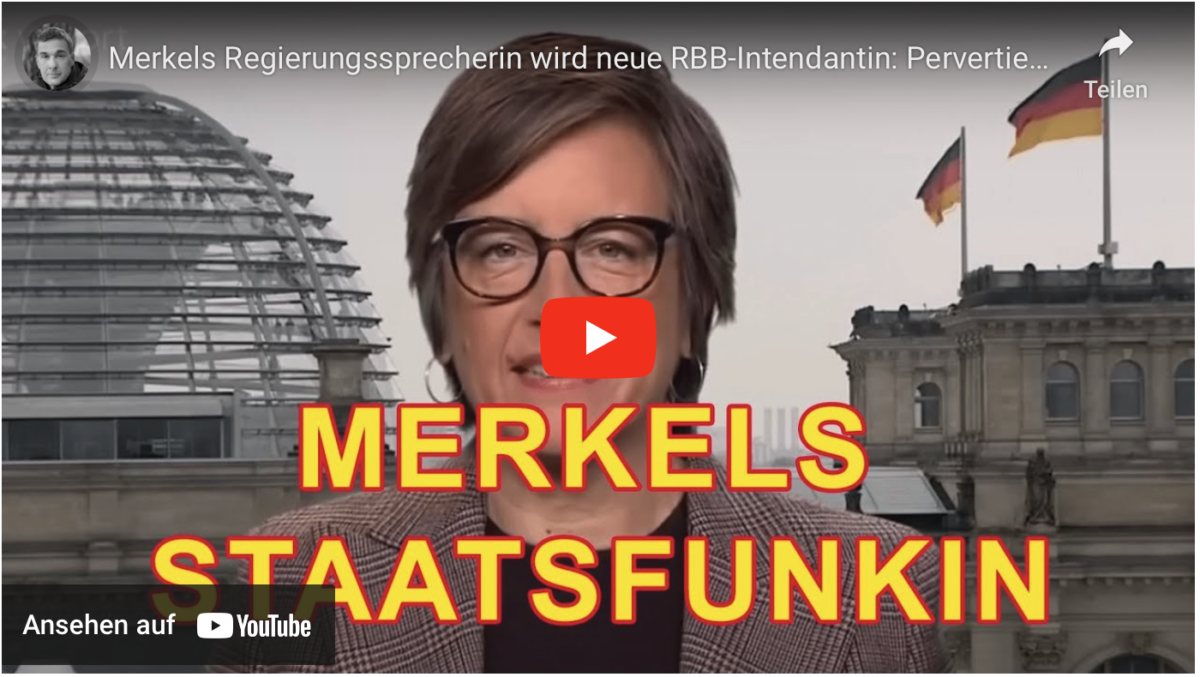 Merkels Regierungssprecherin wird neue RBB-Intendantin: Pervertierung der GEZ-Zwangsgebühr