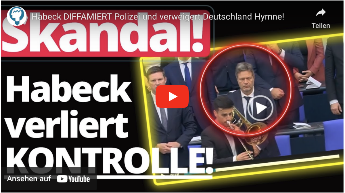 Habeck DIFFAMIERT Polizei und verweigert Deutschland Hymne!